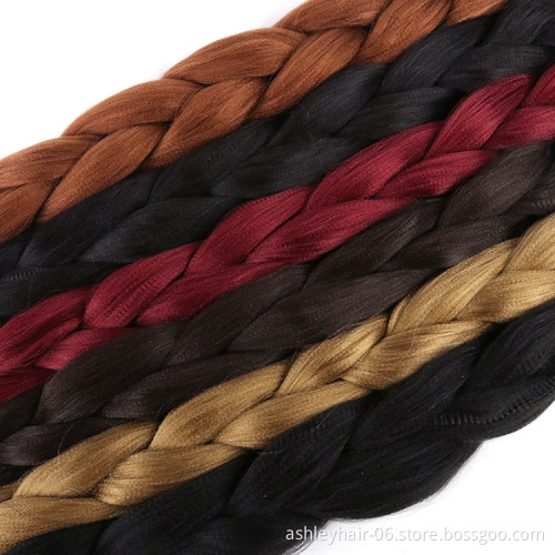 Wholesale 100% Kanekalon 82 Inch 165G Ultra Braid Ombre Synthetic Extension Jumbo Ultra Braid Hair